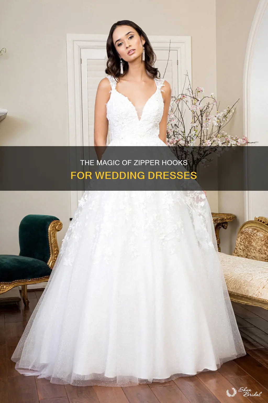 how do you zipper hook a wedding dress
