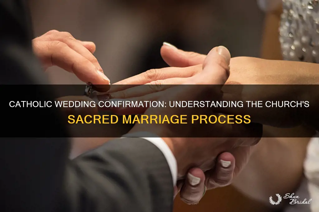 how does a catholic church confirm weddings