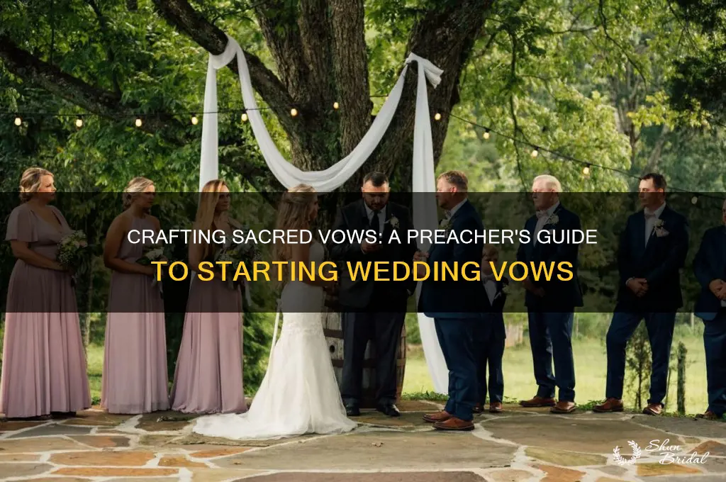 how does a preacher begin wedding vowels