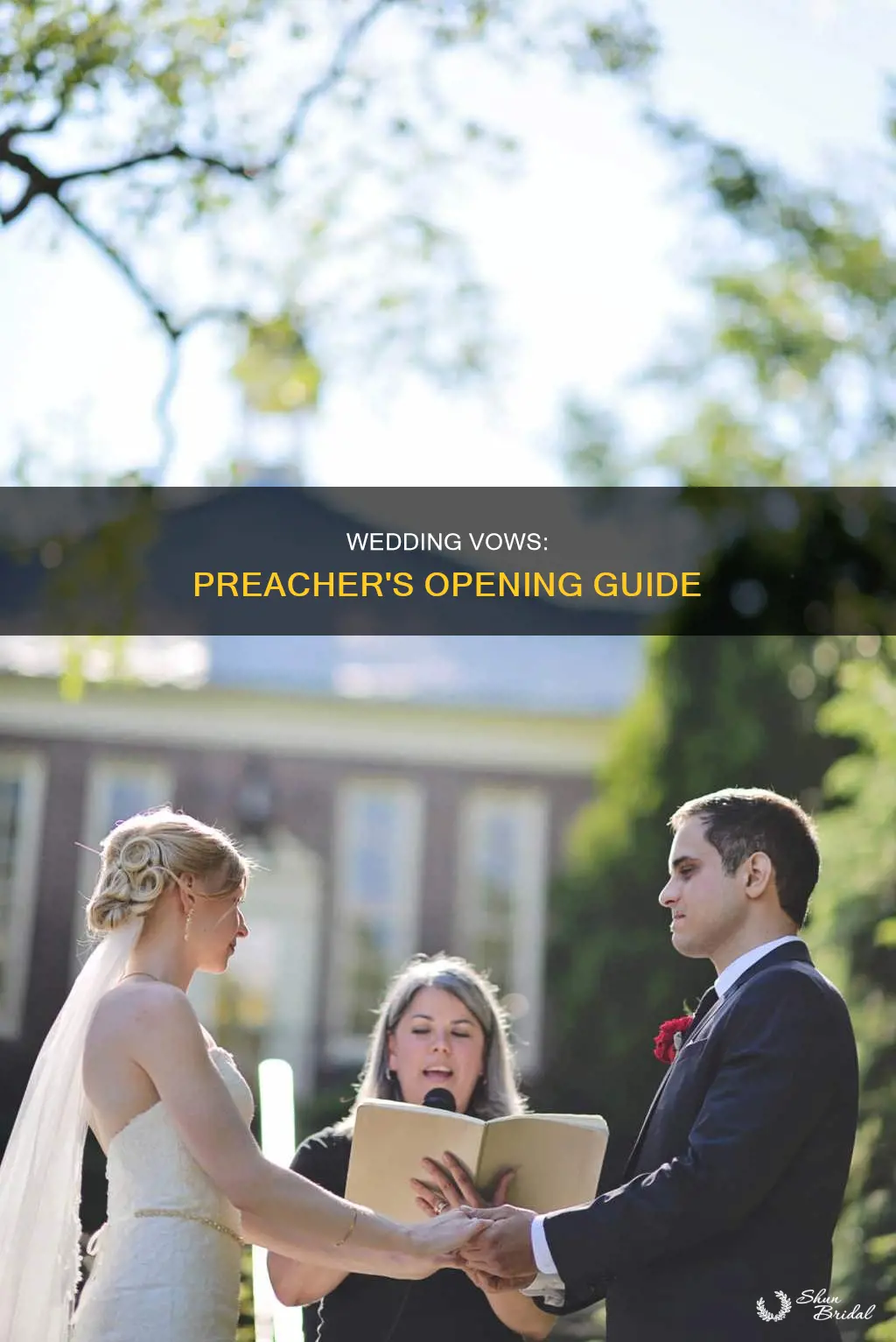 how does a preacher begin wedding vows