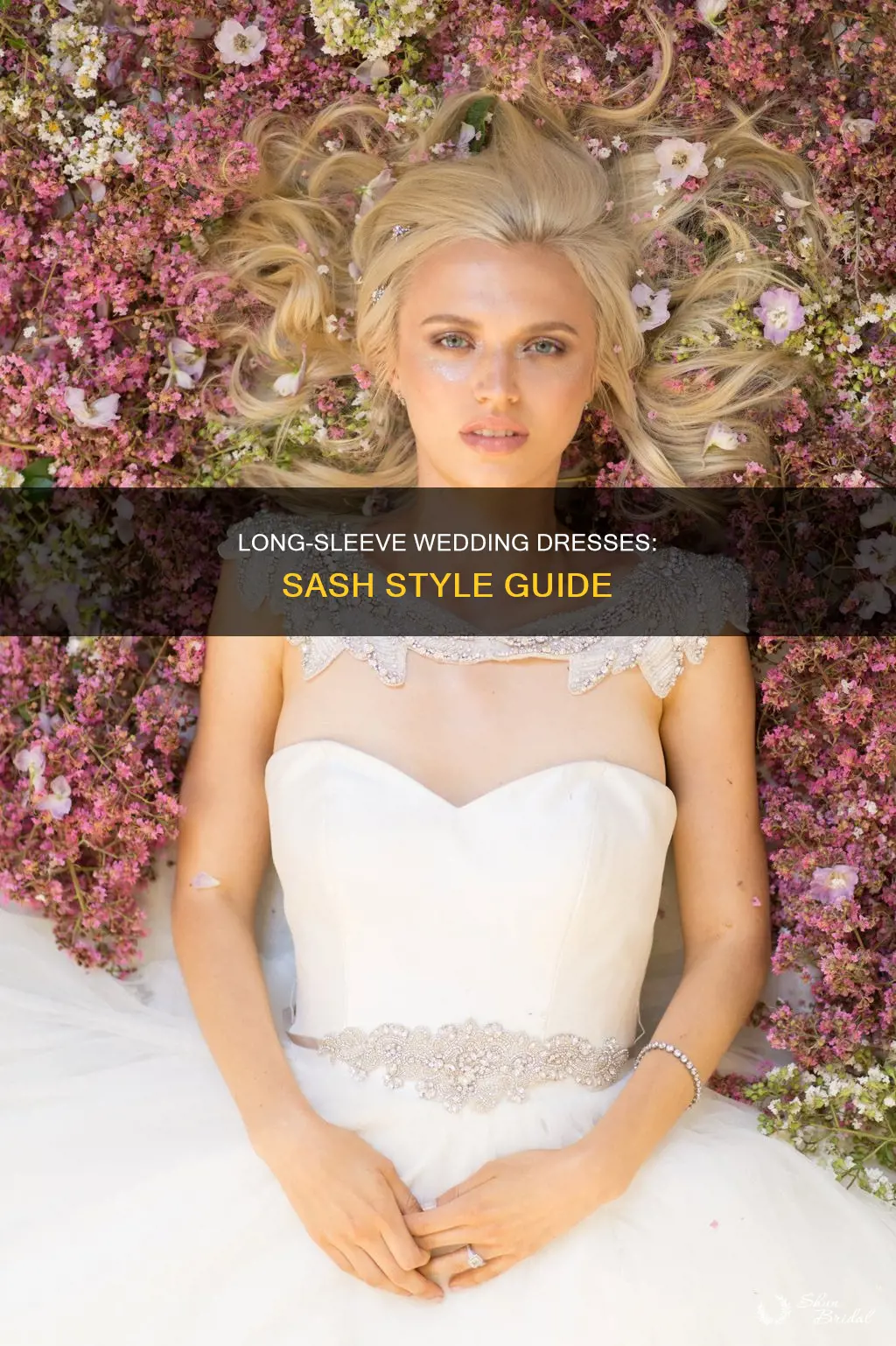 how does a sash look with long sleeve wedding dress