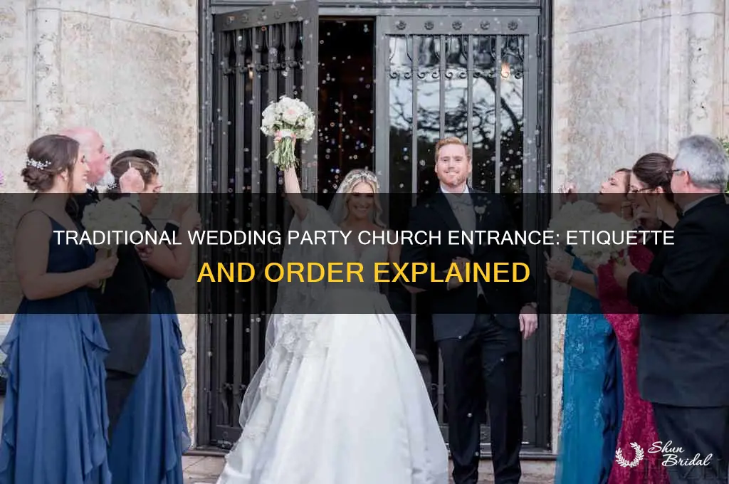 how does a traditional wedding party enter the church