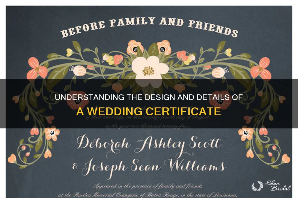 how does a wedding certificate looks like