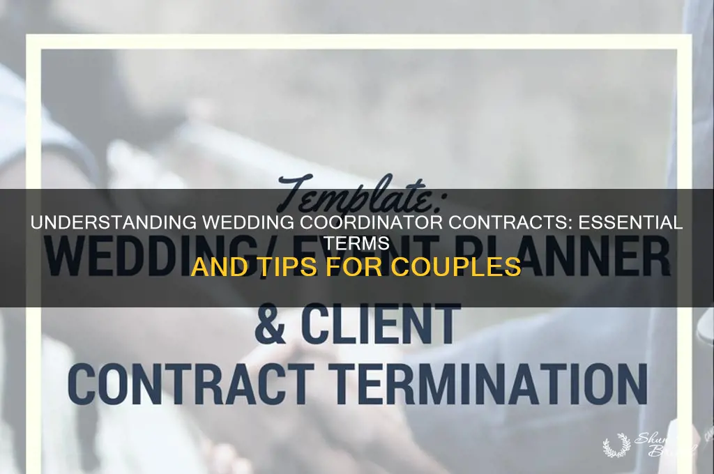 how does a wedding coordinator contract