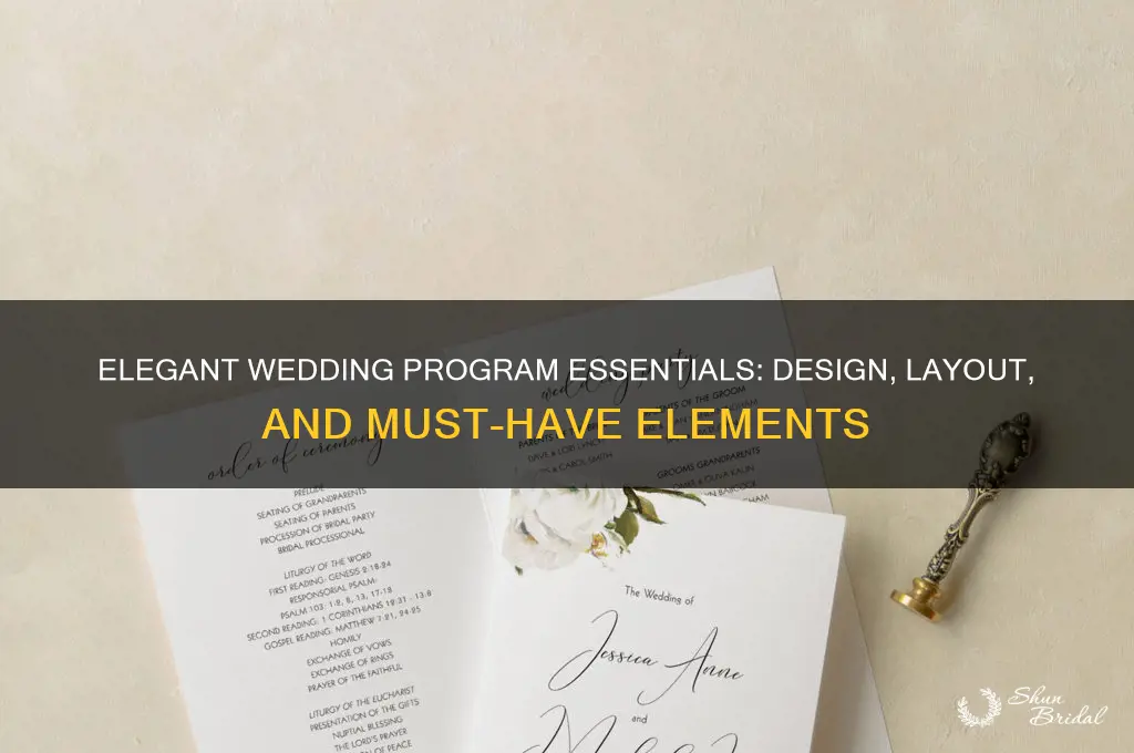 how does a wedding program look like
