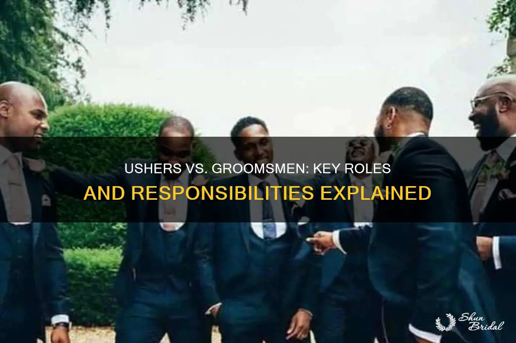 how does an usher differ from a groomsman