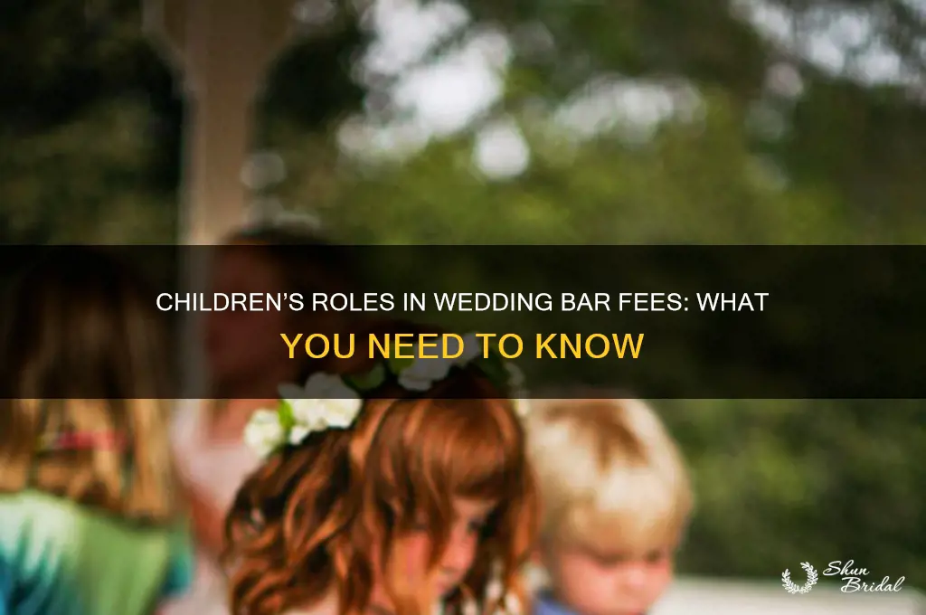 how does children work in bar fees for a wedding