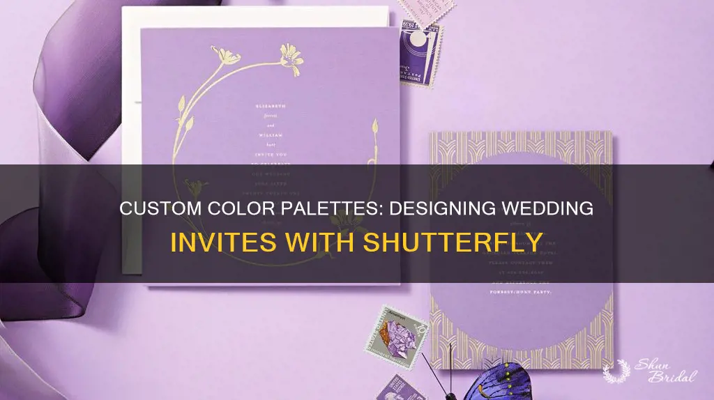 how does custom color palette work with shutterfly wedding invitations