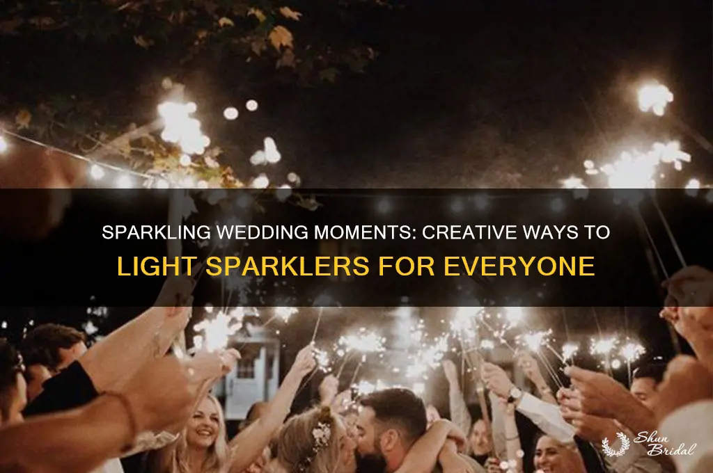 how does everyone light their sparklers at a wedding