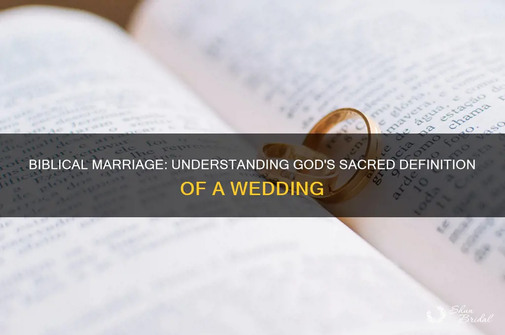 how does the bible define a wedding