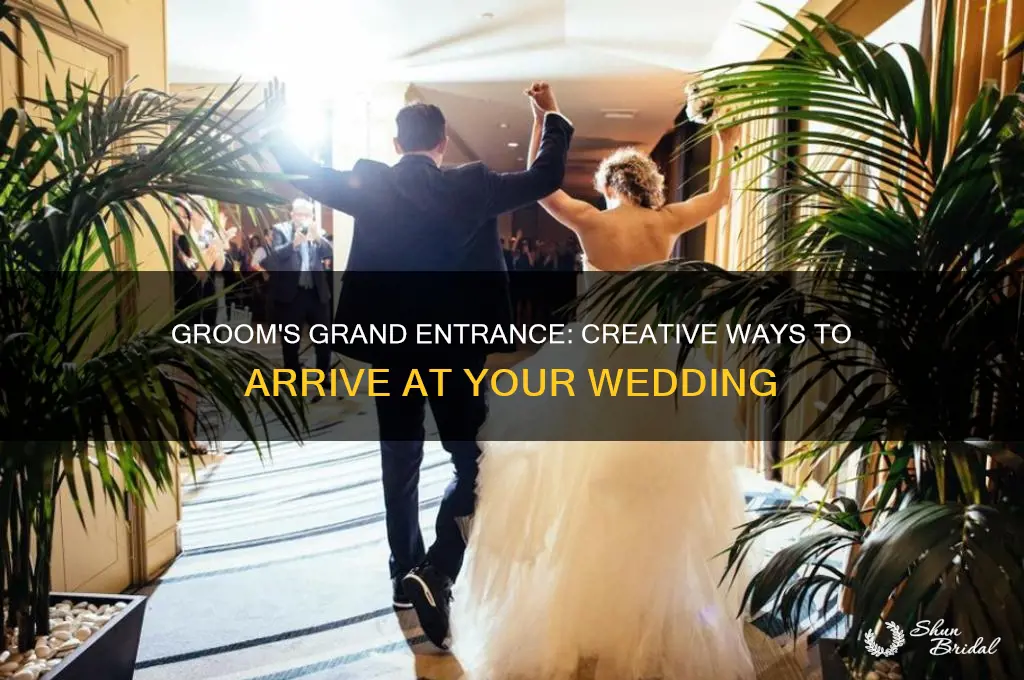 how does the groom arrive at the wedding