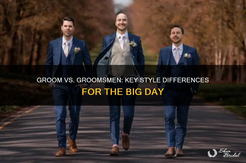 how does the groom look different to the groomsmen