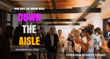 Elegant Strides: The Groom's Walk Down the Aisle