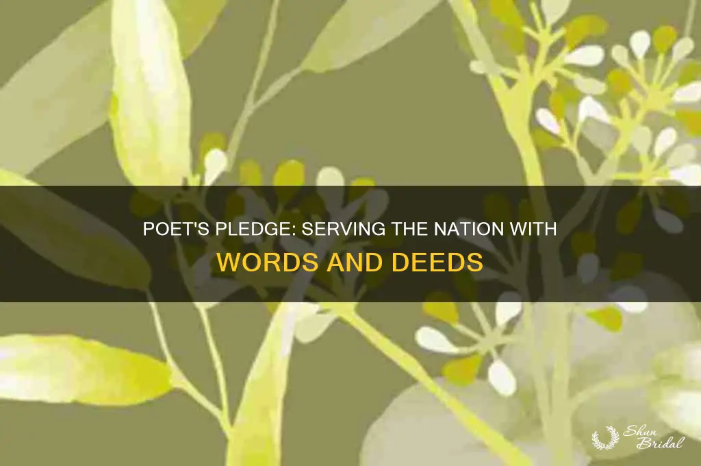 how does the poet vow to serve the country