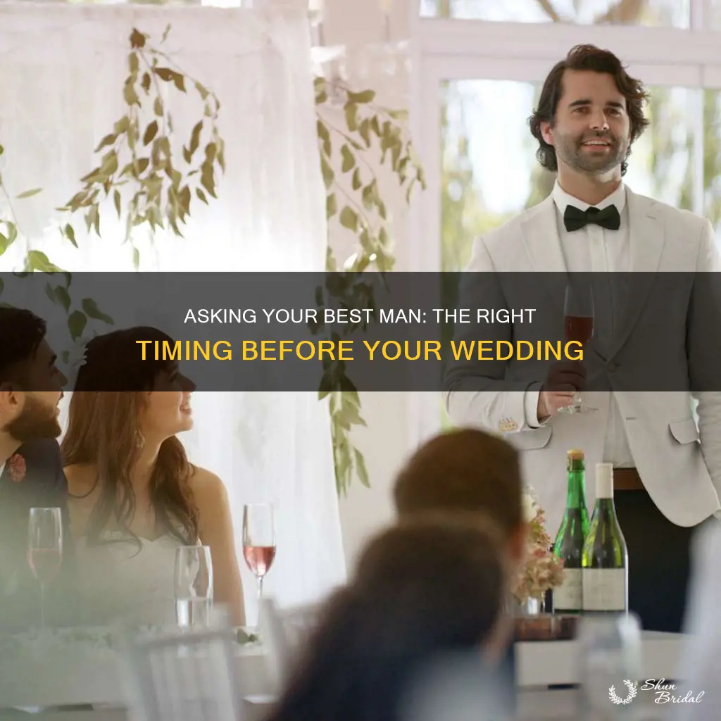 how early before the wedding should you ask best man