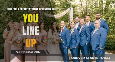 Perfect Timing: When to Line Up Before Your Wedding Ceremony