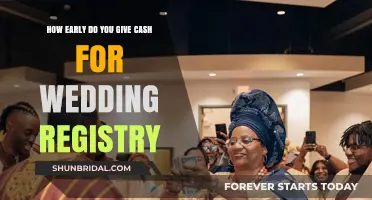 When to Give Cash Gifts for a Wedding Registry