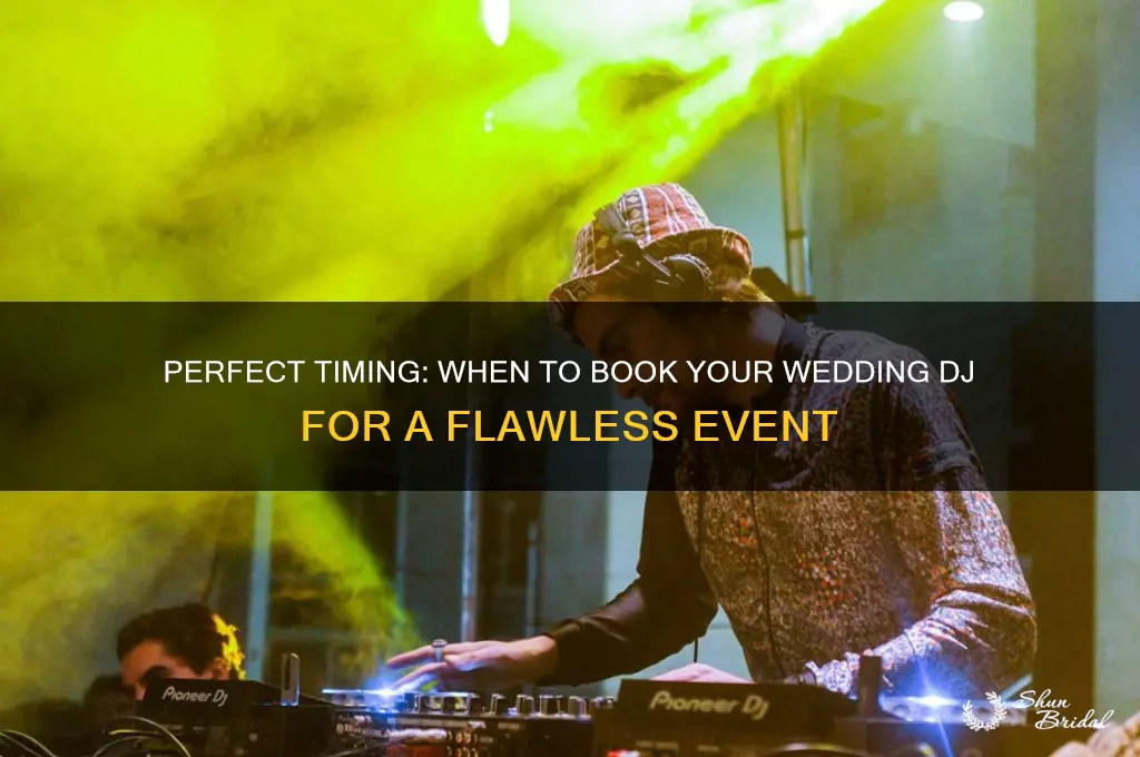 how early should I book a dj for a wedding