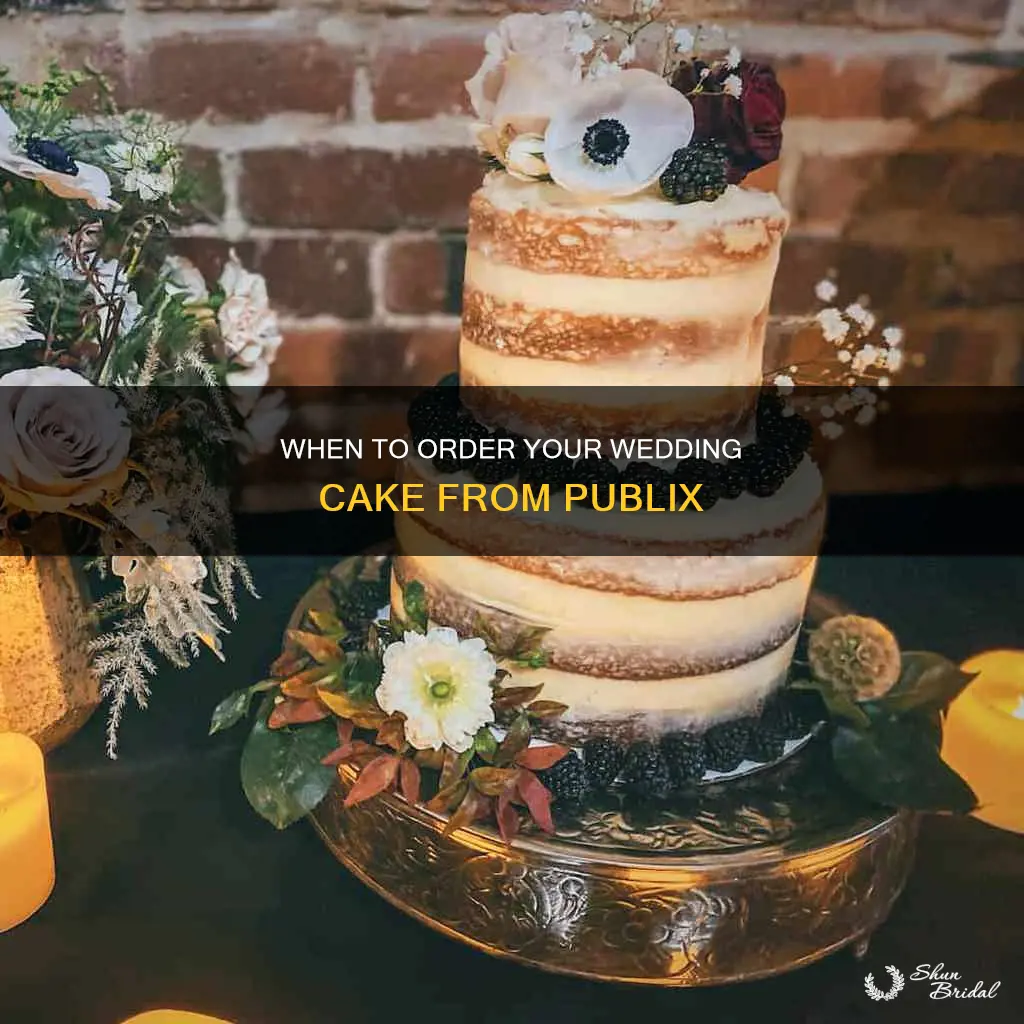 how early should I order my wedding cake from publix