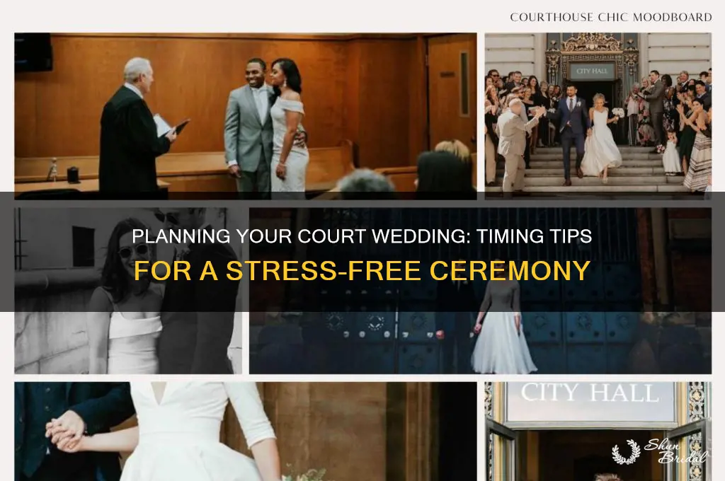 how early should I schedule court wedding