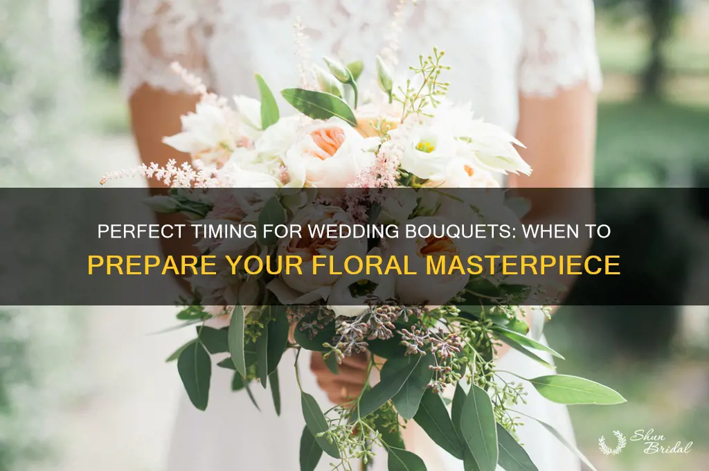 how early should wedding bouquet made