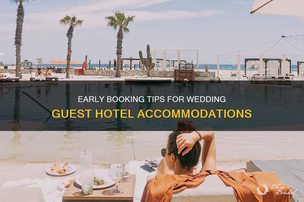 how early to book hote laccomodations for wedding guets
