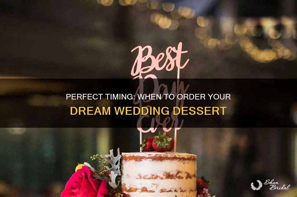 how early to contact dessert for wedding