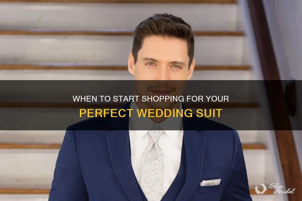 how early to look for suits for wedding