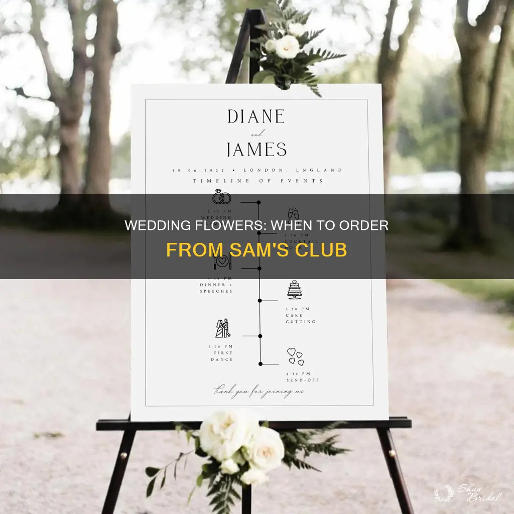 how early to order wedding flowers sams club