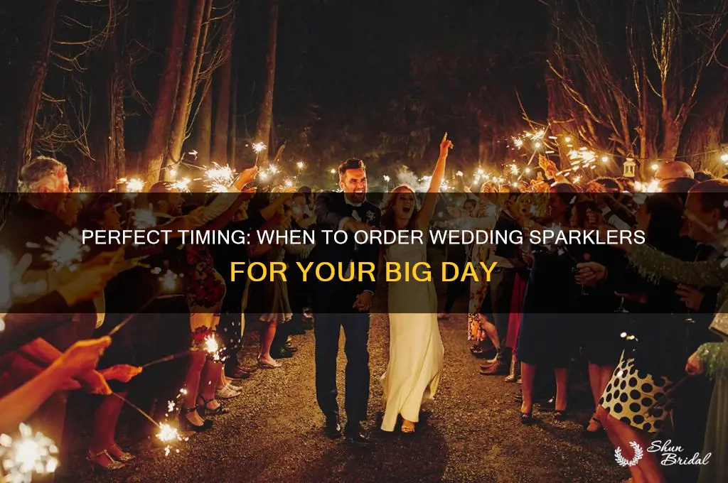 how early to order wedding sparklers