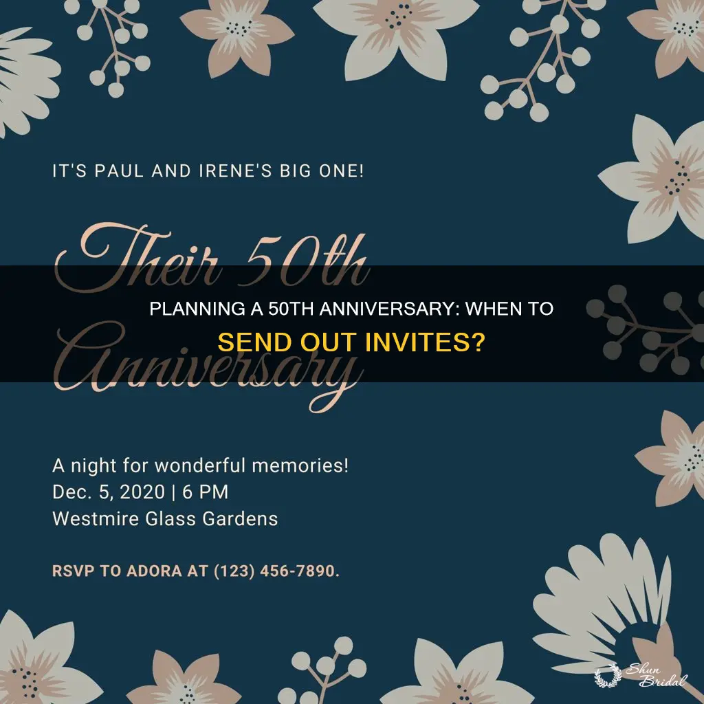 how early to send out invitations for 50th wedding anniversary