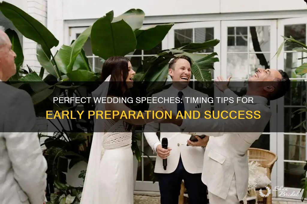 how early to start speech before wedding