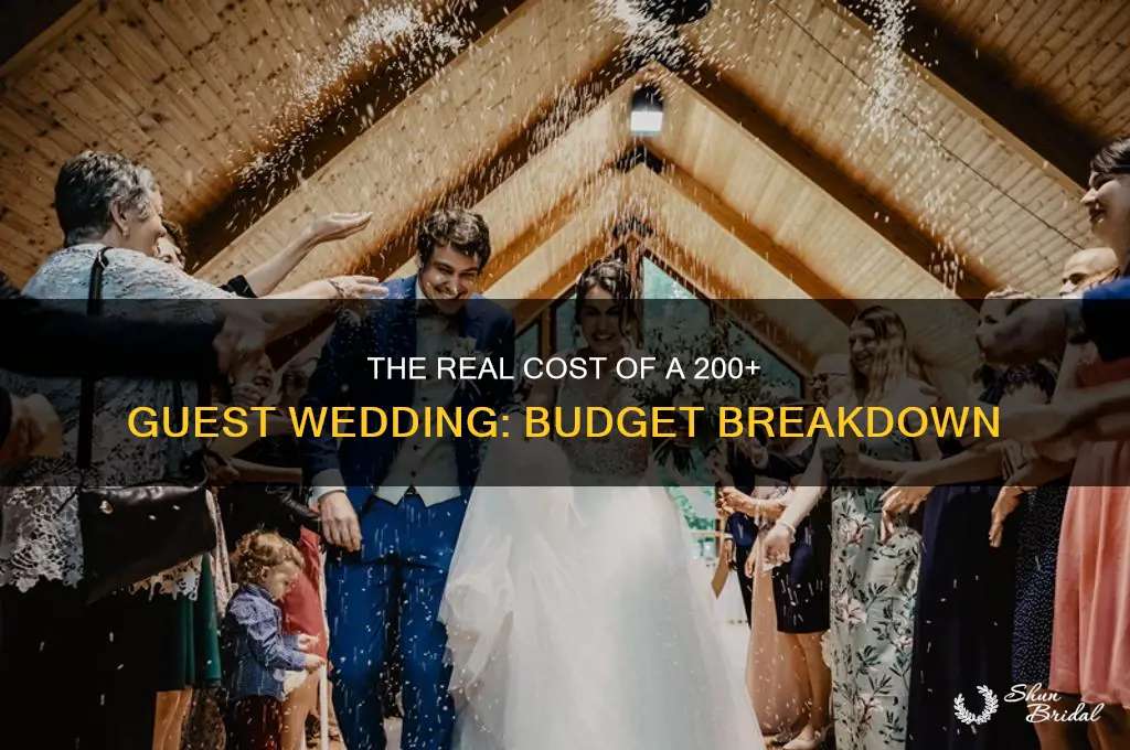 how expensive is a 200 plus wedding