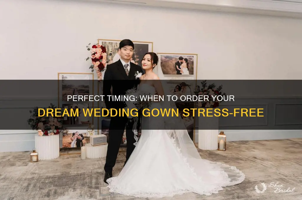 how far ahead should a wedding gown be ordered