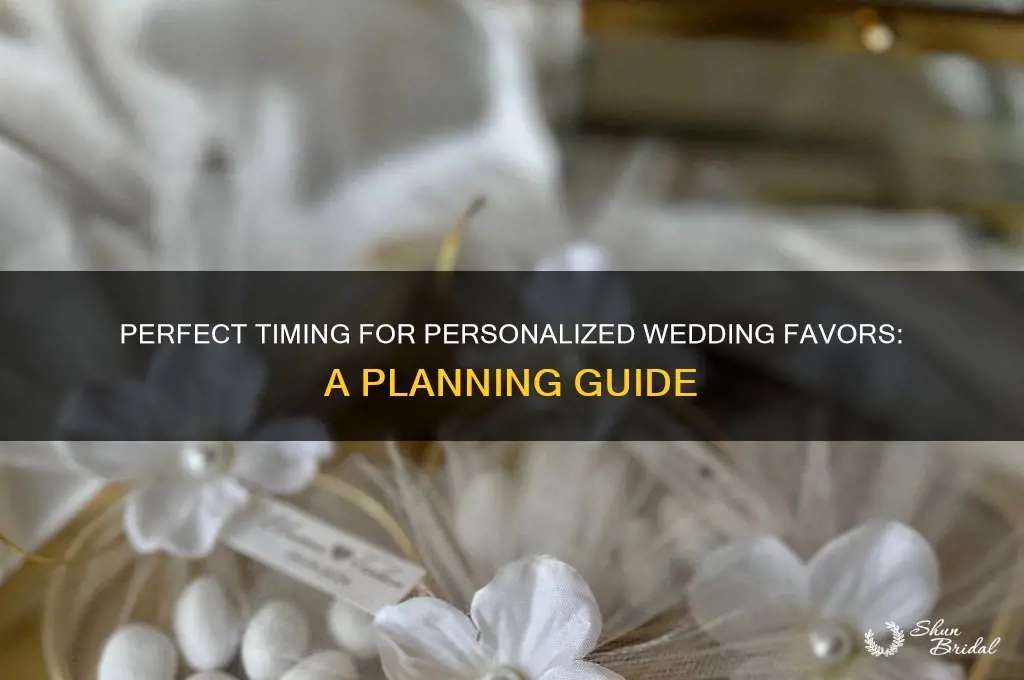 how far ahead should you order personalized wedding favors