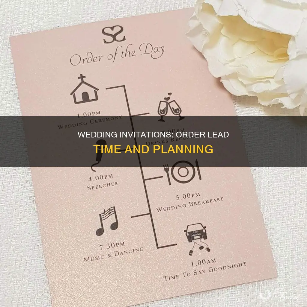 how far ahead to order wedding invitations