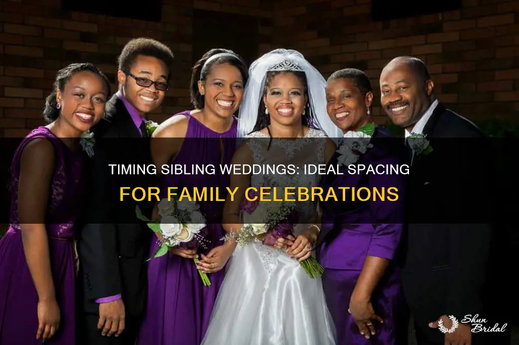 how far apart should sibling weddings be