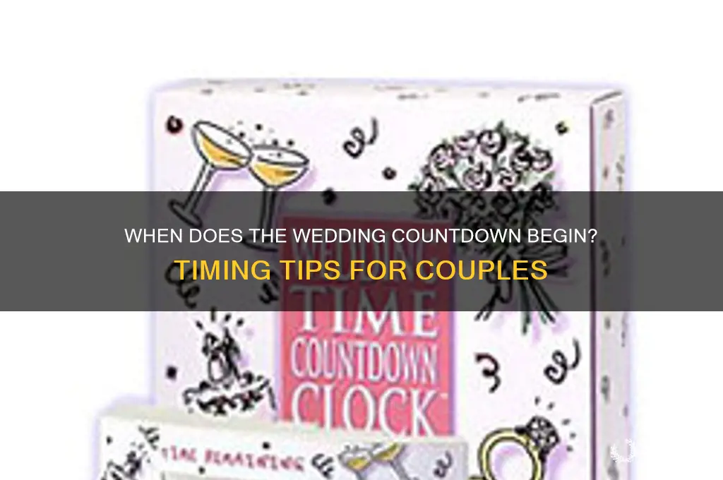 how far away do people start a wedding countdown