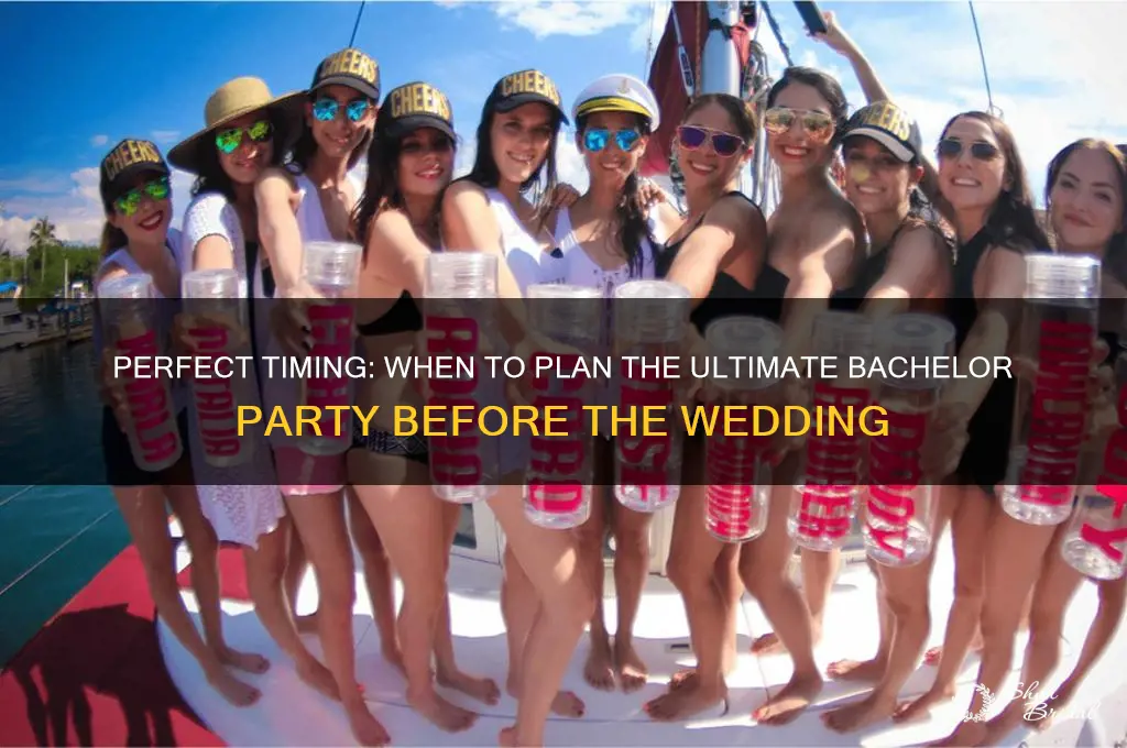 how far before the wedding should the bachelor party be