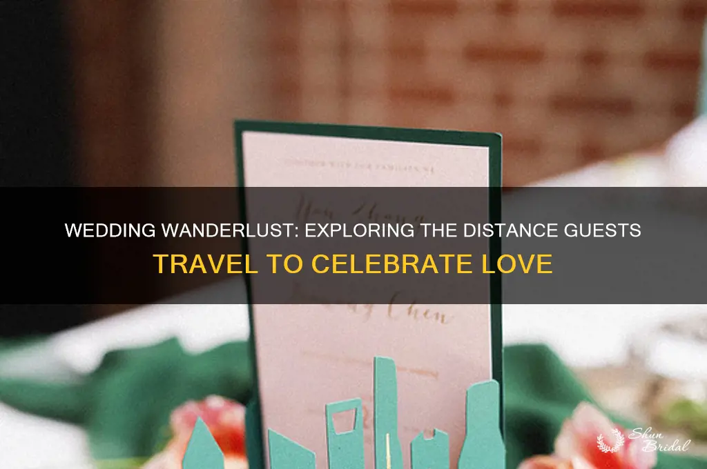 how far do people travel for weddings