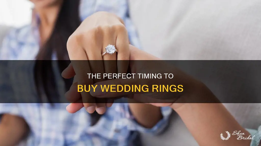 how far from the wedding should the rings be bough