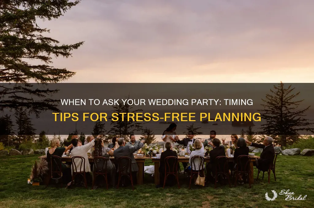 how far in advance ask wedding party