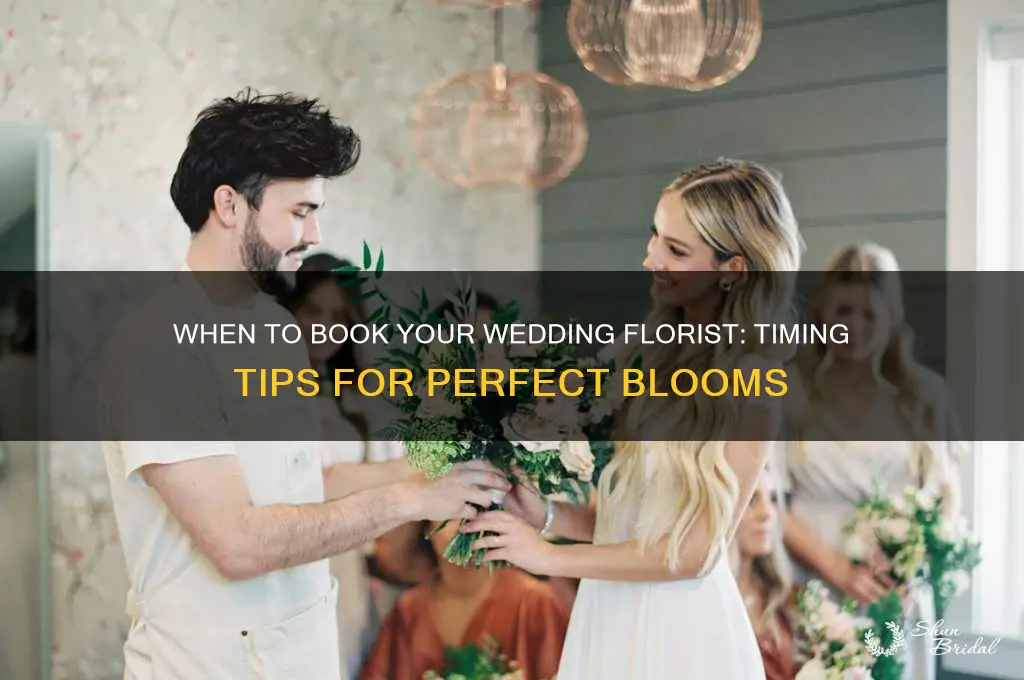 how far in advance book florist wedding