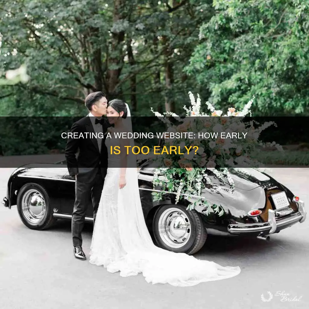 how far in advance do you make a wedding website