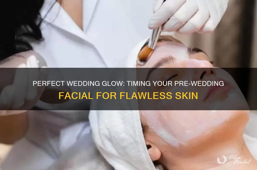 how far in advance facial before wedding
