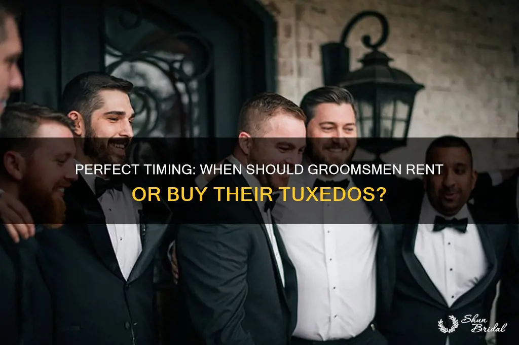 how far in advance should groomsmen get tux