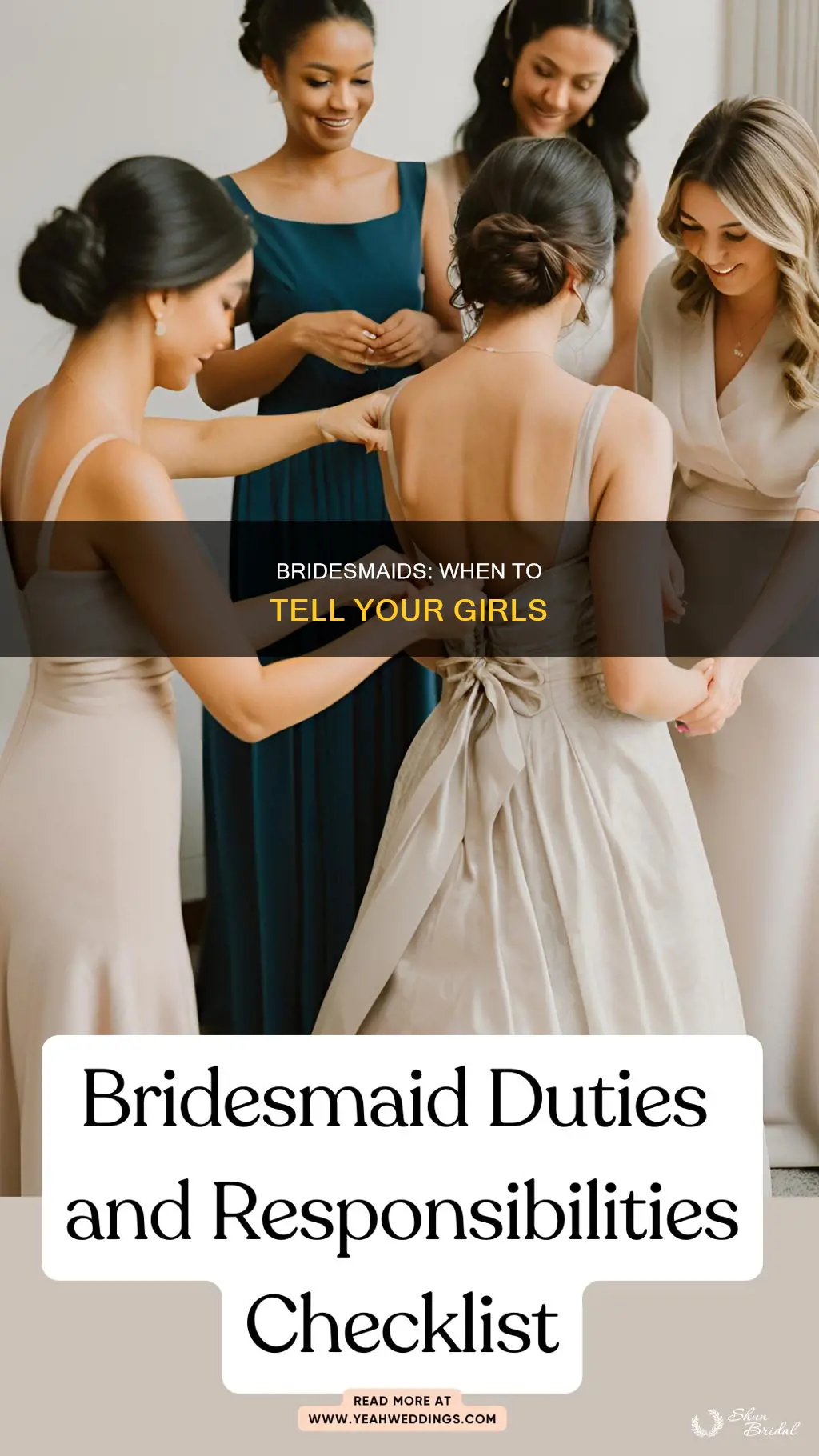 how far in advance should I tell my bridesmaids