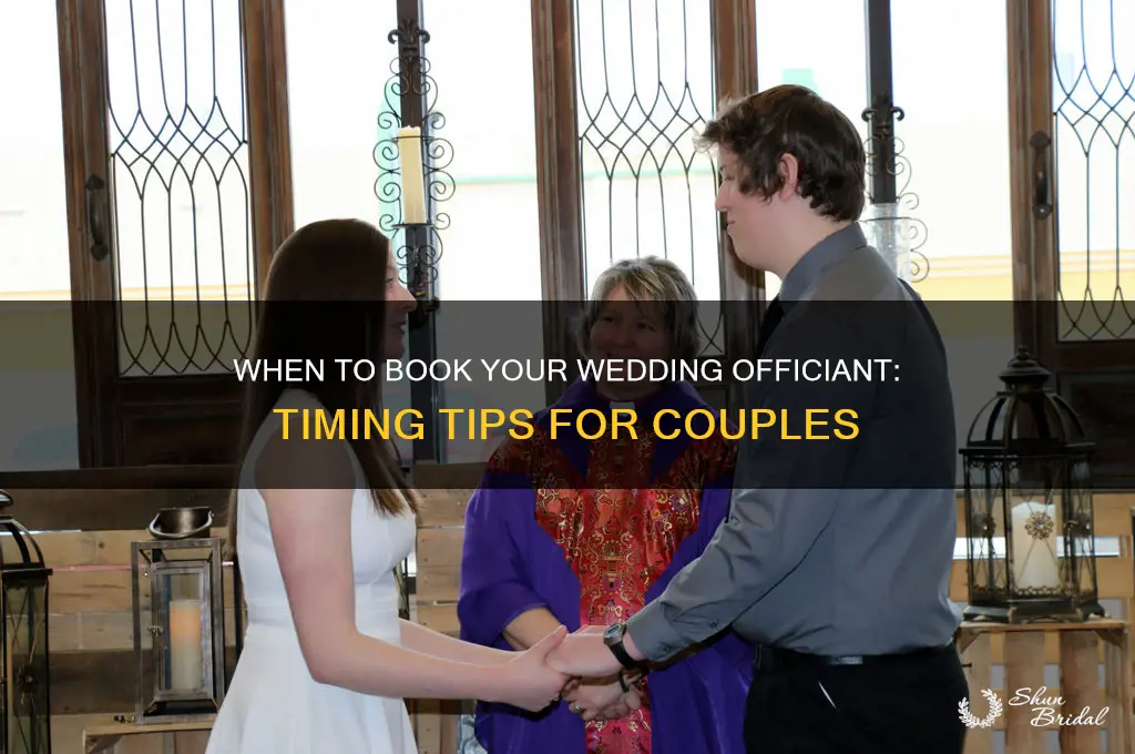 how far in advance should you book a wedding officiant