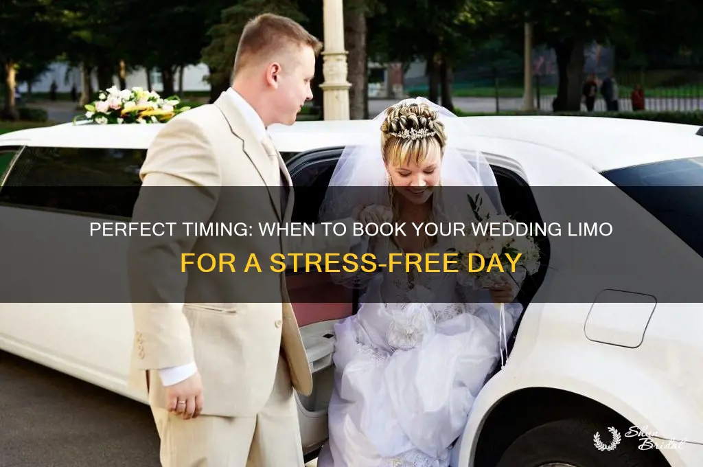 how far in advance to book limo for wedding