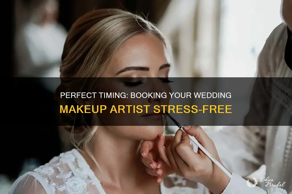 how far in advance to book makeup artist for wedding